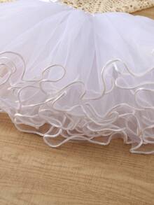Young Girl Ballet Tutu Skirt, Children's Ballet Dance Skirt With Crinoline - White - View 5