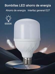 10 Piezas Foco Led de 5W, 10W,  15W,  20W,  30W,  40W, 50W,  60W, Iluminación del Hogar, Mejora de Iluminación, Iluminación para Interiores, Alumbra Interiores y Exteriores - 10 piezas - Ver 4