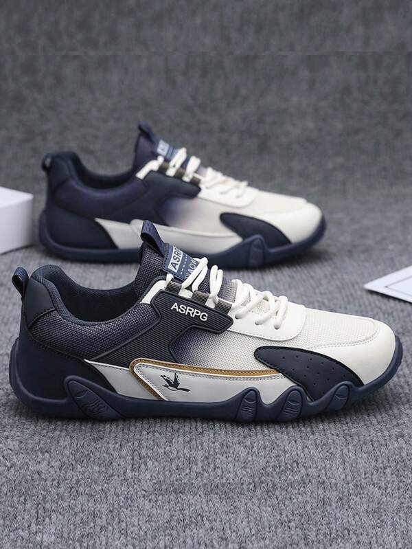 Zapatos de skate para hombres 2025 Nuevos de verano Planos Suaves Aumento de altura Resistentes al desgaste Malla transpirable Antideslizante Empalme de color contrastante Puntera redonda Con cordones Zapatos de skateboarding para jóvenes estudiantes Versátiles minimalistas de moda de nicho retro Casuales para exteriores, ir y venir del trabajo, viajes, vacaciones y paseos Zapatos casuales personalizados de estilo callejero