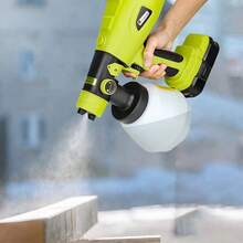 1 Set Of Green 1000ml ABS Plastic Spray Gun, Safe And Convenient Adjustable Gun, Suitable For Painting Doors, Windows, Walls, Fences, Floors, Ceilings, Flooring, Cabinets, Household Furniture And Other Articles - Green - View 2