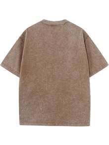 2026 Summer Tops Men's Retro California Style Cotton T-Shirt-"Est.1989" Coconut Tree Design, Short Sleeves, Round Neck, Casual Summer Clothes, Machine Washable, Summer Casual Clothes | TiedyeT T-Shirt Back Design, Retro T-Shirt.Loose And Comfortablesummer Clothes - 藏蓝色 - 查看 7