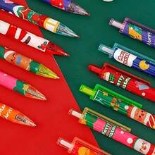 25/50 Stücke neutrale Weihnachts-Kugelschreiber, Druckkugelschreiber, Schreibstifte, Prüfungsstifte, Büroartikel, Weihnachtsgeschenkset, 0,5 mm