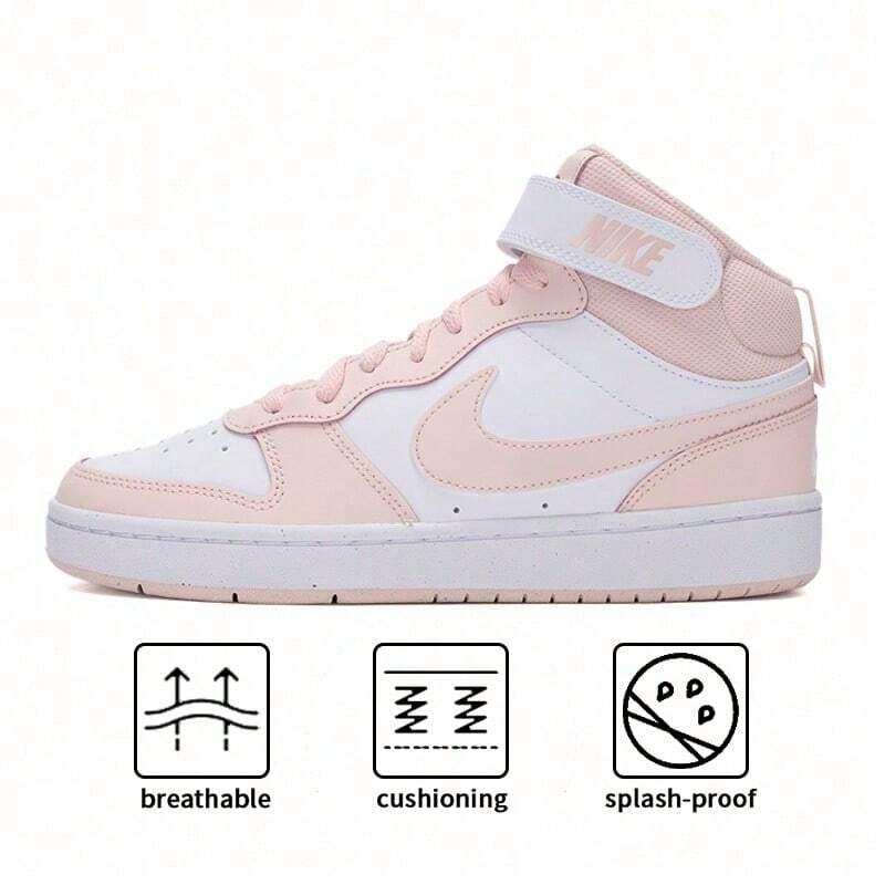 Nike Girls' Casual Sneakers, Minimalist & Practical Multipurpose Kids Shoes CD7782-122 - White/Echo Pink - View 1