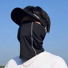 摩托车骑行冬季全脸面罩保暖摇粒绒男女款颈部保暖器，冬季，男女通用颈部保暖器，滑雪面罩，滑雪用管状围巾，摩托车，户外 - 黑色 - 查看 2