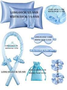 12 件睡眠发型工具套装、1 件卷发器、1 件丝绸枕套(适用于头发和皮肤)大号套装、丝绸无热卷发套装、过夜卷发器、1 件睡眠柔软眼罩、1 件双头滚筒按摩器、1 件心形刮痧板、返校、旅行度假必需品、女士发饰、卷发器、卷发刷、滚筒、卷发产品、卷发器、卷发滚筒、卷发、卷发工具、卷发滚筒、卷发、无热卷发、无热卷发、卷发器、理发师、美发工具、美发产品、卷发器、理发配件、旅行、滚筒、美发用品、发饰、卷发产品、卷发器、卷发滚筒、美发设备、卷发、卷发工具、卷发滚筒、圣诞节、理发店、头发卷发器、理发配件、发饰、卷发器、美发、无热卷发、旅行必需品、发型、美发 - 藍色 - 查看 12