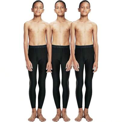 Boys~Pack UPF 50+ Compression Tights Sport Leggings Shirt