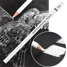 Brutfuner 6 Pcs White Sketch Charcoal Pencils -Professional Hight Quality Sketch Highlight White Charcoal Wooden Pencils For Artist Drawing, Sketching, Blending Back To School - 6 White Pencils - View 4