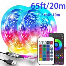 NBBUFF LED Strip Light - USB RGB Ribbon With TV LED Backlight, Synchronized Color-Changing Glowing LED Lights. Features 24-Key APP Control For Decorative Night Lighting In Homes, Bedrooms, Christmas Parties, And Holiday Wall Decor. - 24key Remote+APP Control - View 10