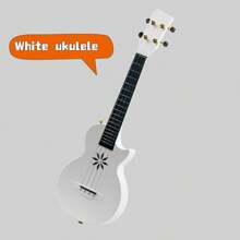 23-Inch Carbon Fiber Concert Ukulele - Waterproof, Ultra-Light Travel Ukulele, Suitable For Adults And Professionals (White) - Pink - View 3