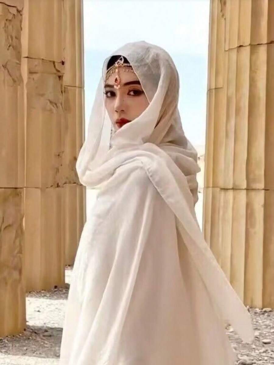 Szalik podróżny na pustynię w Egipcie, Dubaj, plaża, fotografia, chusta dla kobiet, plażowy jedwabny szalik, chusta na głowę z filtrem przeciwsłonecznym