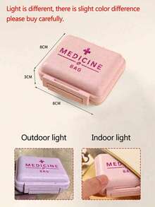 6格便携迷你药盒,粉色小药盒(带“药品”字样),6天周用药整理盒,字母旅行药盒,6格紧凑型药盒,每日维生素药盒,钱包式小药盒,字母ID吊坠收纳盒,耳环戒指首饰盒,学校、宿舍、居家、旅行必备,返校季、教师节礼物。旅行药盒,药品整理盒,户外旅行必备,急救包 - 彩色 - 查看 11