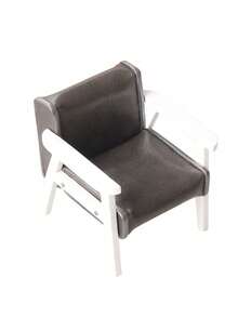 Canapea din piele în miniatură la scară 1:6/1:12, masă din lemn albă, opțiuni de canapea simplă și canapea dublă, potrivită pentru decorul mobilierului pentru casa de păpuși!