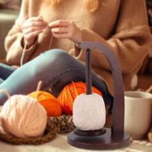 带高性能磁铁的双主轴旋转木制纱线架，手工羊毛纱线架，用于编织和钩编 DIY 毛衣、手套、帽子、围巾，绕线机 - 混色木材，感恩节和一般礼物的理想选择，纱线存储经典木制纱线手动绕线机，羊毛纱线架，羊绒纱线存储架，纱线布线旋转工具，DIY 编织、刺绣、钩编完美工艺配件
