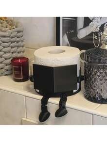 1 Stück 3D gedruckter einzigartiger Toilettenpapierhalter als Zeitungsrolle Begleiter, bringt in Ihr Badezimmer, geeignet für Büroräume