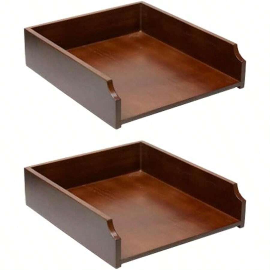 Hall Trees - Drewniana teczka na listy A4, brązowa i 2 szt. - Zobacz 1