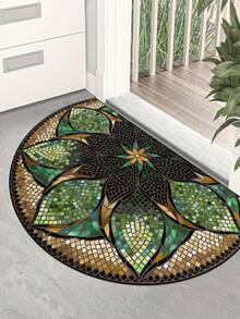 1 tấm thảm hình bán nguyệt, giống như tranh khảm, thảm chùi chân trong nhà, thảm chùi chân in, thảm xanh, thảm trải sàn, thảm trải sàn, thảm chào mừng, thảm có thể giặt được, thảm chùi chân trước, thảm chùi chân trong nhà, thảm trang trí nhà cửa - Nhiều màu - Xem 16