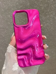 Ốp lưng điện thoại hợp kim cao cấp tối giản, họa tiết sóng 3D bất đối xứng màu đỏ hồng, tương thích với iPhone 17 Pro Max/17 Pro/16 Pro Max/16/16 Pro/16 Plus/15/15 Pro Max/15 Pro/15 Plus/11/12/13/14 Pro Max/11 Pro/11 Pro Max/12 Pro/12 Pro Max/13 Pro/13 Pro Max/14 Pro/14 Pro Max/14 Plus/16e, quà tặng mùa xuân tối giản và sáng tạo. - Màu đỏ hồng cao cấp - Xem 8