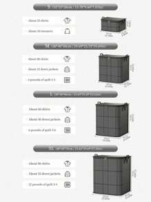 Black Thick High Capacity Storage Bag, Suitable For Phones, Closets, Clothes, Bedding, Foldable For Storage, Also Suitable For Moving Blankets & Bedding, Ideal For Bedroom, Closet, Under Bed, Living Room, Dorm, Perfect For Clothing Organization