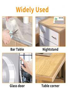 2 件装透明防水防霉印花填缝胶带，厨房灶台浴室墙角腰线缝隙贴纸，填缝胶带