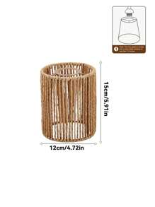 1pc/3pcs/4pcs Creative Paper Rope Handwoven Lampshade, Southeast Asian Style For Home, Hotel, Living Room, Bedroom, Dining Room