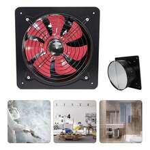 1 ventilador de extracción industrial de 16 pulgadas para cocina y baño. Utilizado en todos los lugares comerciales, adecuado para todo tipo de talleres, restaurantes, almacenes grandes y medianos. - Negro - Ver 4