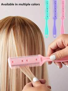 Double-Sided Trimming Comb, Professional Trimmer Razor Double-Blade Scissors Hair Thinning Comb Fine Hairstyle Cutting Tool Blade Haircutting Comb Tool Double-Edge Razor - Multifunctional Hair Clipper, Suitable For All Hair Types, Can Trim, Thin And Cut Bangs, Perfect For Beauty Grooming And Gift-Giving, Hair Styling Set, Hair Styling Tools, Hair Accessories, Hair Styling Tools,Travel,Birthday - Multicolor - View 1