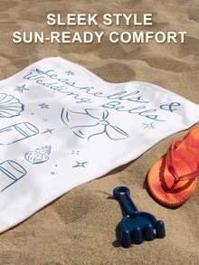 1 Khăn tắm biển in tên theo yêu cầu, Khăn tắm biển in tên cá nhân, Khăn tắm hồ bơi cá nhân, Khăn tắm biển cá nhân, Khăn tắm cá nhân, Khăn quà tặng, 70*140cm, Khăn tắm biển kết hợp chữ cái, Thích hợp cho tiệc độc thân, du lịch, kỳ nghỉ, đồ dùng du lịch. - trắng - Xem 3