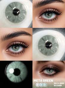 Lalens Lalens Rückkehr zur Schule Kontaktlinsen Meta Kollektion Jahresverwendung farbige Kontaktlinsen 1 Paar graue & weiße Kontaktlinsen, um die Augen natürlich zu vergrößern und für Augen-Make-ups Kontaktlinsen Schönheit Pupillen Kosmetik Weiche Linse Halloween Kostüm Cosplay