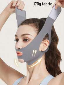 1Pc Women's Gray/Pink Day/Night Bandage Mask For Everyday Wear. This Seamless V-Shaped Sleep Mask Is Perfect For Use Both While Sleeping And Relaxing At Home. You Can Wear It While Watching TV, Working Out Or Having Fun.