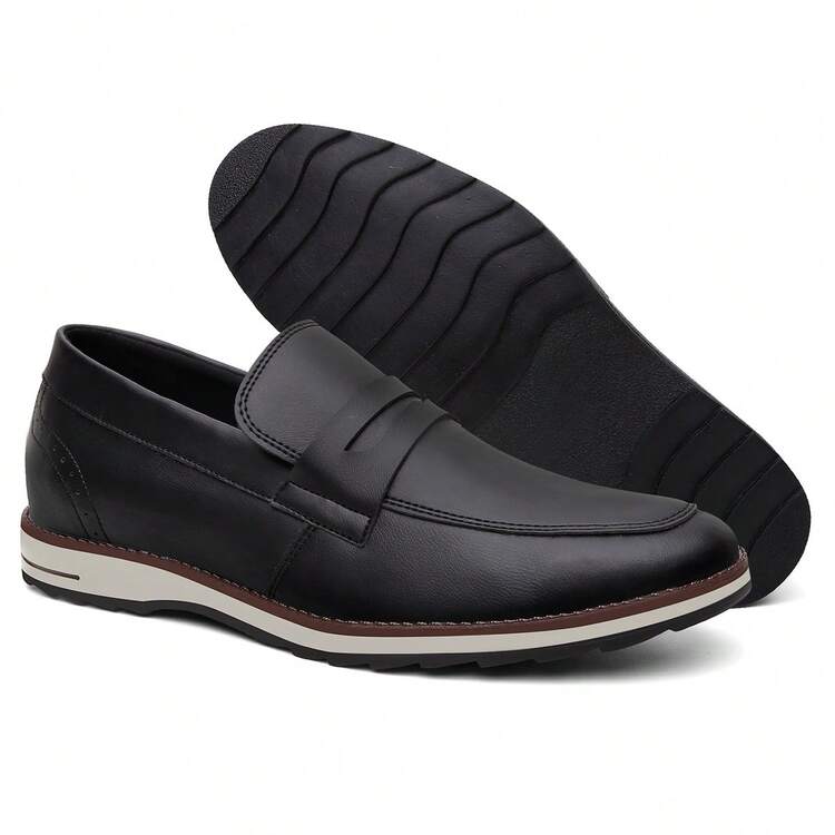 Men's Casual Lace-Up Sport Slim Oxford Comfortable Shoes - màu đen - Xem 2