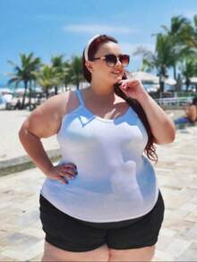 Kit com 4 Regata Plus Size Basicas Blusinha Alcinha Fina Modinha Alça Verão G1 ao G5 - CORES SORTIDAS elegante, all curve, malha viscolycra