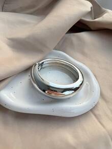 1 Piece Asymmetrical Geometric Bracelets With Gold And Silver Spring Clasp In Minimalist Style - IPL2551116 - View 4