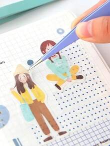 4-Piece Set Of Stainless Steel Tweezers, Jewelry Making Tools, Epoxy Resin Mold Tools, Color Tweezers Kit, Handmade Jewelry Accessory Color Scrapbook Tweezers, Straight And Curved Tweezers Are Suitable For DIY, Scrapbook, And Are Good Helpers For Beads And Delicate Projects. Guka Flower, Pink/Blue/Purple/Black - Màu xanh nhạt - Xem 8