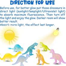 48/12 piezas - Figuras de dinosaurio en miniatura que brillan en la oscuridad, suministros y regalos para fiestas de cumpleaños, decoraciones para cupcakes, piñatas, bolsas de regalos, premios para el aula, tesoros para carnavales, regalos para niños, baby shower, regreso a clases, Navidad - Multicolor - Ver 6