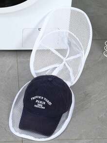 1/2件洗衣机帽清洗笼 带网袋的帽子清洗器 棒球帽清洗帽/清洗保护笼 适用于清洗各种帽子 - 彩色 - 查看 2