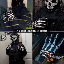 Skeleton Gloves Adjustable Lightweight Racing Skull Sports Work Bone Gloves Anti - Slip Breathable For Men  Women Motorcycle, Cycling, Biking, Workout - #1+Black+-+Full+Finger+-+Skeleton+Pattern+++Medium - View 5