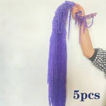 5 件/10 件漂白悬挂紫藤苋菜干花珠装饰泪珠，波西米亚风天然藤条流苏花环套装 - 保鲜花束，适用于婚礼拱门、精致花艺布置、家居花瓶、墙壁、婚礼装饰、非电动家居装饰、DIY 家居/婚礼工艺装饰
