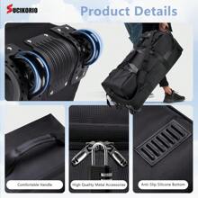 Travel Bag With Wheels, Waterproof, 3-In-1 Travel Backpack, Airplane Cabin, Travel Handbag With Combination Lock, 80 L, XL, Large Luggage Bag, 78 X 33 X 32 Cm, Suitcase For Women And Men