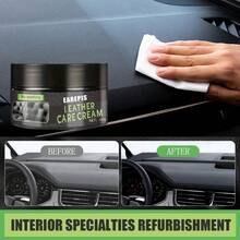 Universal PU Leather Care Cream, Suitable For Car Seats, Bags, Sofas - PU Leather Conditioner And Repair Paste, Long-Lasting Shine And Protection - Multicolor - View 4