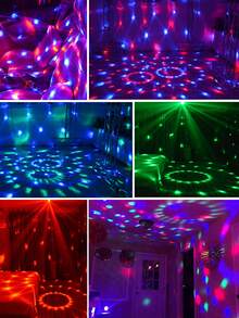 1个带遥控器的RGB迪斯科球灯 - 7种模式，适用于派对、万圣节、圣诞节、生日等场合！USB供电 - 彩色 - 查看 6