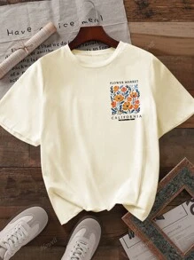 Dames casual T-shirt met korte mouwen en ronde hals