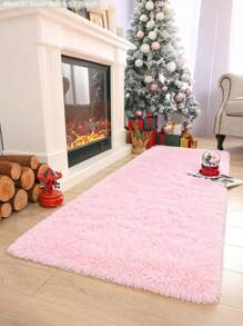 4 英尺 X 6 英尺柔软毛茸茸地毯，可洗地毯垫，适用于客厅、卧室、宿舍、大学、公寓，粉色地毯装饰，适合男孩和女孩的房间