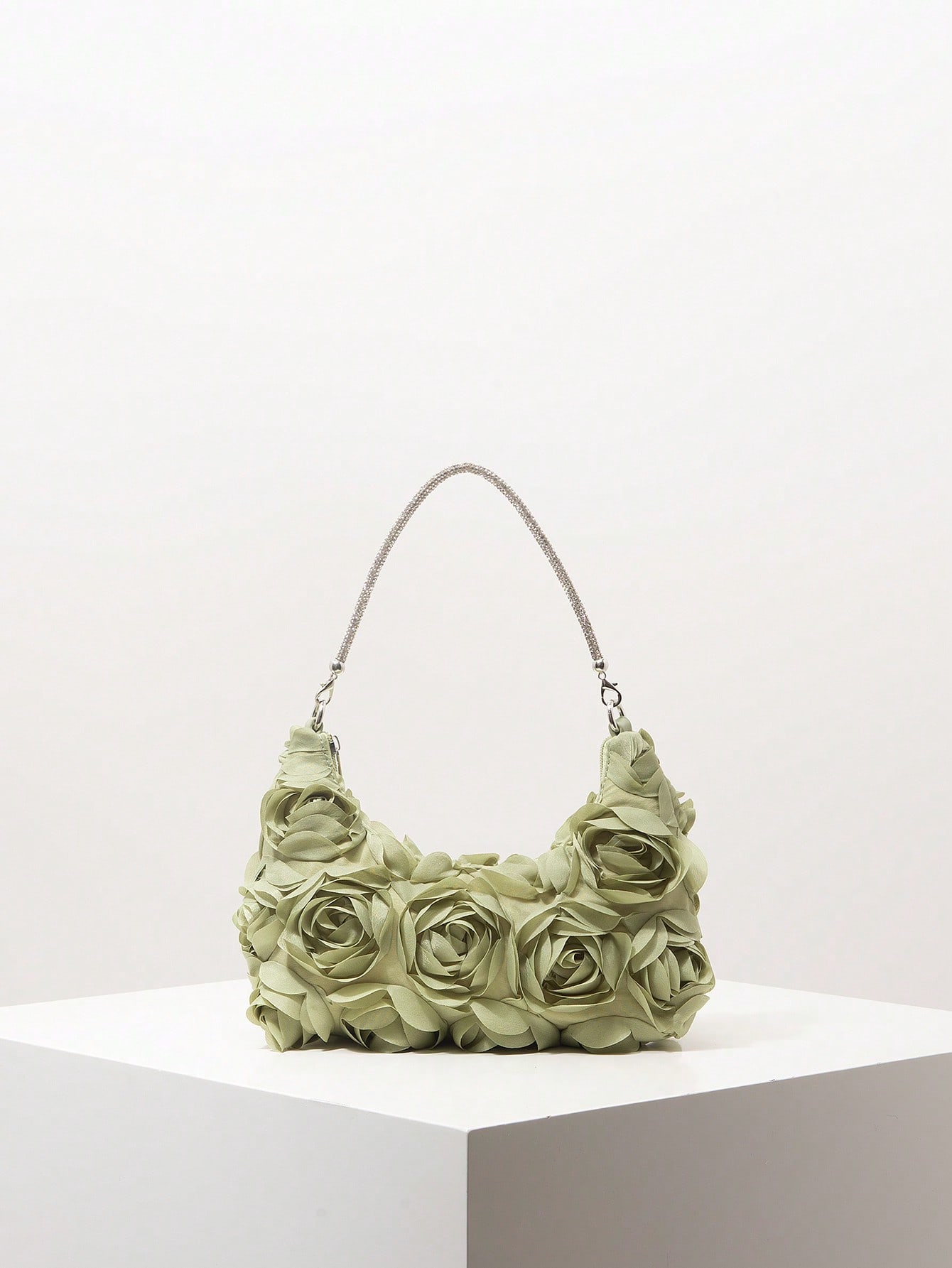 Rose floral shoulder bag