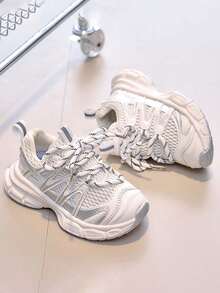 1 Pair Unisex Casual Versatile Outdoor Sports Shoes, Soft & Lightweight, Comfortable Thick Sole Shock Absorbing Non-Slip, Suitable For Children Outdoor Running, Hiking, Walking Activities