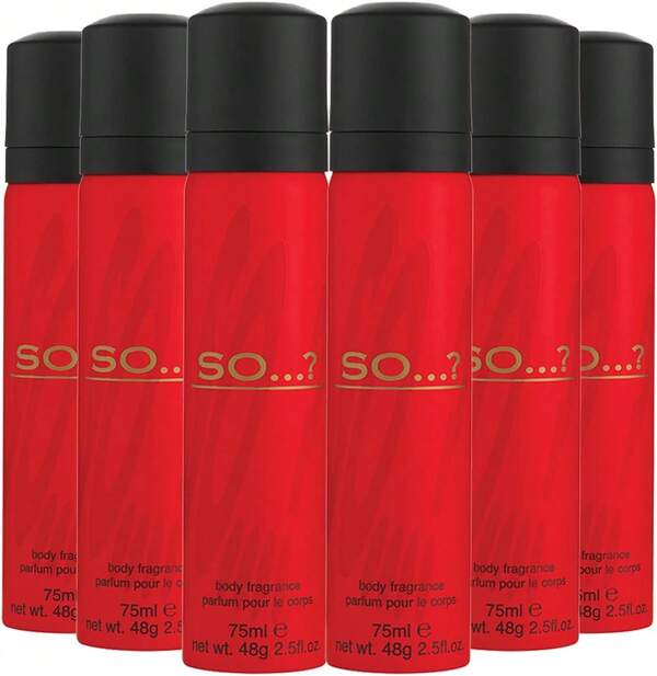 So…?Body Fragrance Spray Bundle 75ml (Pack Of 6)