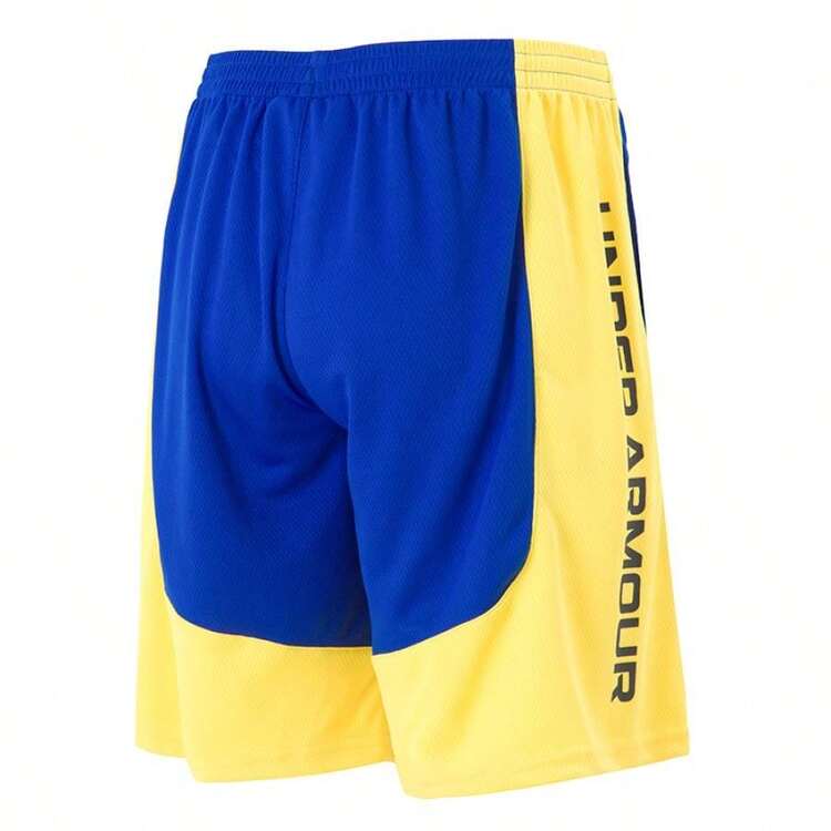 Under Armour Quần short bóng rổ, chất liệu dệt kim thoáng khí, mềm mại, thích hợp cho cả nam và nữ, tập thể dục, chạy bộ và luyện - Xanh đậm - Xem 2