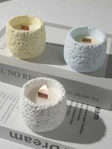 1pc, Exquisite Soybean Wax Candle, Moon Texture Appearance, Relaxing And Romantic Fragrance Candle, Aromatherapy Candle, Christmas Decorations Candle, Smokeless Candle, Soy Candles, Non-Paraffin, Luxury Handcrafted Aromatherapy Candles, And Long-Lasting Aroma, Odor Elimination, Gifting, Best For Men And Women For Birthday/ Christmas, Dinner Lighting, Prop/Assist In Marriage Proposals, And Relaxation, Bestfriend Gifts, Gift For Woman