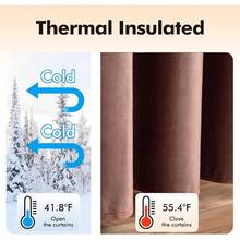 2 Panels Blackout Curtains Solid Soft Grommet Mustard Yellow Thermal Insulated Soundproof Room Darkening Curtains/Drapes/Panels Fall Living Room Bedroom 52 X 90 Inch - 塵土飛揚的玫瑰 - 查看 6