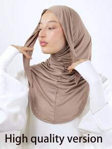 2顶女士纯色拉法帽，弹性头巾，透气舒适，宽檐吸汗多功能运动头巾，适合日常生活、瑜伽、健身和时尚场合。 - 彩色 - 查看 4