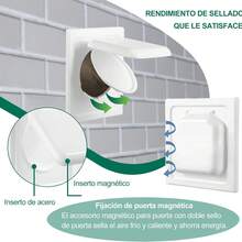 FELIN Ventilación de escape de doble puerta, la extractor de aire incluye ventilación de escape y cuatro clavos. Las rejilla de ventilación son adecuadas para cocinas, baños, secadoras y más. - Blanco - Ver 2